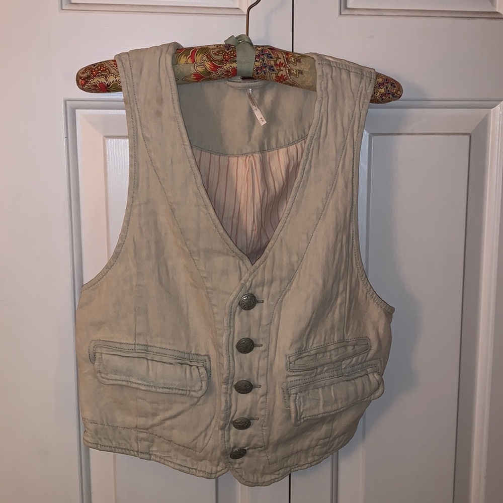 Free People Denim Vest